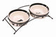 Trixie voerbak drinkbak set eat on your feet wit zwart (2x250 ml 13cm)