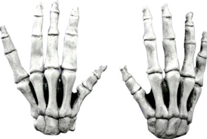 Ghoulish productions korte skelet handschoenen voor volwassenen halloween - verkleedattribuut - one size