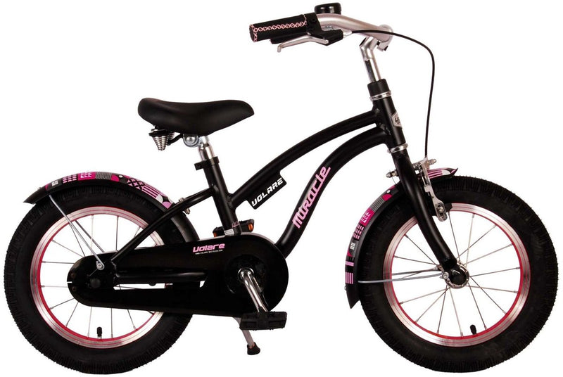 Afbeelding laden in galerijviewer, Volare Miracle Cruiser Kinderfiets - Meisjes- 16 inch - Mat Zwart - Prime Collection
