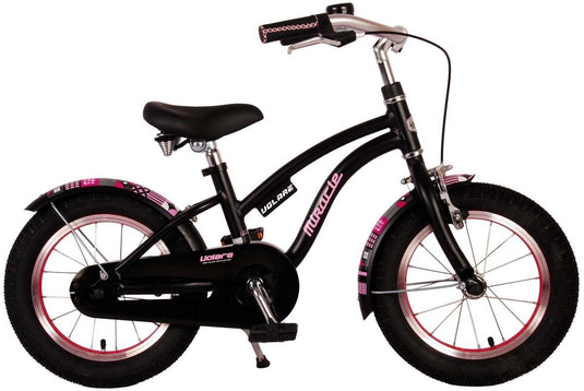 Volare Miracle Cruiser Kinderfiets - Meisjes- 16 inch - Mat Zwart - Prime Collection