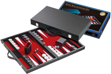 Philos backgammon koffer medium standaard (rood)