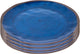 Bo-camp - ontbijtbord - halo - 4 stuks - melamine - blauw
