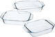 Pyrex optimum ovenschalenset 2,1 l - 2,9 l - 3,8 l - 31 x 20 x 6 cm - 35 x 32 x 6 cm - 39 x 28 x 7 cm