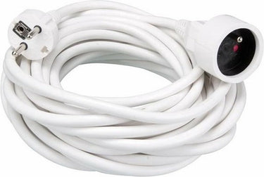 Perel verlengkabel, h05vv-f 3g1.5, 5 m, 16 a 230 v, 3500 w, type e f, voor binnen, pvc, wit