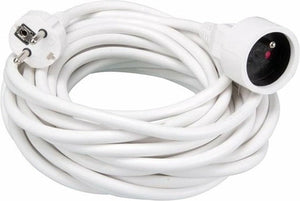 Perel verlengkabel, h05vv-f 3g1.5, 5 m, 16 a 230 v, 3500 w, type e f, voor binnen, pvc, wit