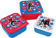 Stor marvel's spider-man 3-in-1 snackdoosjes - 3 formaten - vierkant - sluit goed af - lunchboxen voor kinderen - los deksel - geschikt voor koekjes, fruit en snacks - blauw rood