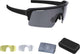 Bbb cycling fietsbril heren en dames fuse - fiets zonnebril met grote torische lens voor 100% uv bescherming - anti condens sportbril met 3 lichtgewicht lenzen en brillenkoker - mat zwart smoke - bsg-65
