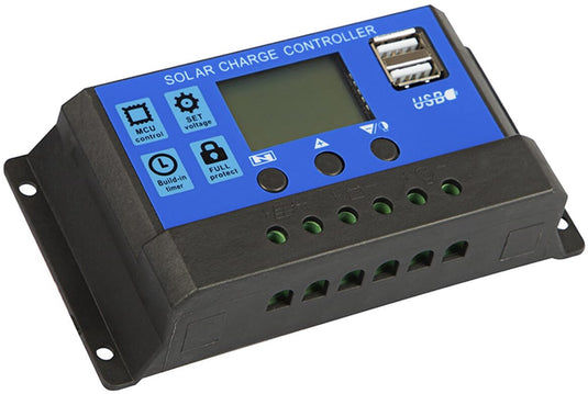 Blow zonne-laadregelaar - 12v 24v - 100a - lcd display - 2x usb - solar charge controller