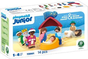 Playmobil junior 72001 kerststal, junior, 14 onderdelen, vanaf 12 maanden