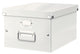 Leitz wow click store middelgrote opbergdoos - 85% gerecycled karton - 28.1 x 37 cm (bxd) - voor a4 formaten - ideaal voor kantoor en thuiswerken - wit