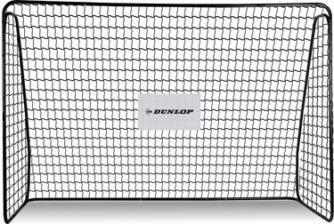 Dunlop voetbaldoel - voetbal goal 300 x 205 x 120 cm - voetbalgoal groot - buitenspeelgoed voor kinderen en volwassenen - snelle montage - voetbal training doel - metaal - zwart