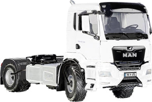 Wiking 077652 man tgs 18.510 4x4 bl 2-assige trekker, model vrachtwagen, 1:32, metaal kunststof, vanaf 14 jaar, veel functies, incl. bandendrukregeling, draaibaar radiatorrooster, wit