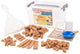 Teifoc ® bouwdoos – basis set - meer dan 100 onderdelen – echte mini bakstenen met cement, kom en troffel – bouwpakket voor kinderen vanaf 6 jaar