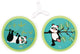 Scratch hand-disker duo - panda - met 1 magnetische disker - 3 jaar