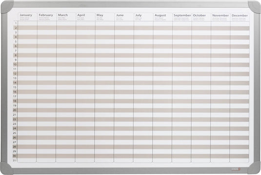 Desq ® jaarplanner | magnetisch | aluminium frame | 60 x 90 cm