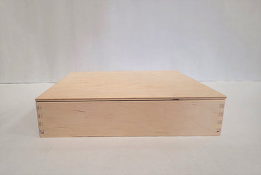 Alexander toys houten speelbak - sensorisch speelgoed met deksel 25x25x5 cm.