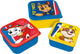 Stor paw patrol 3-in-1 snackdoosjes - 3 formaten - vierkant - sluit goed af - lunchboxen voor kinderen - los deksel - geschikt voor koekjes, fruit en snacks - blauw geel