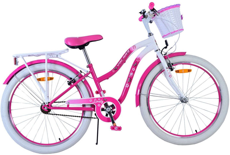 Afbeelding laden in galerijviewer, Volare lovely kinderfiets - meisjes - 24 inch - roze - twee handremmen
