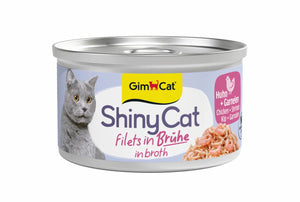 Gimcat 24 x 70 g - shinycat filets in jelly kip + garnalen