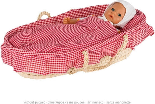 Goki poppenmandje met lakentjes