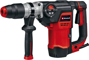 Einhell elektrische boorhamer te-rh 40 3f - 1050 w - aantal slagen: 4.100 min - 10 j - sds-max - 3 functies: hamerboren, beitelen met en zonder beitelfixatie - incl. platte beitel en puntbeitel - incl. koffer