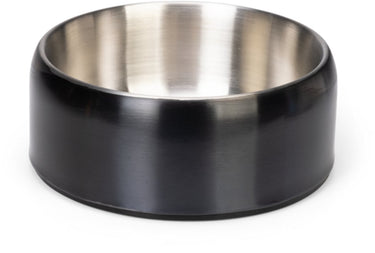 Designed by lotte noar voerbak hond - eetbak drinkbak - vaatwasserproof - anti-slip - rvs - zwart - 1890ml