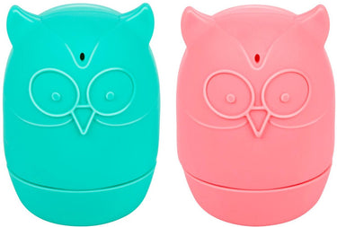 Eddy toys badspeelgoed 2 stuks - siliconen knijpdieren - knijp en spuit bad speelgoed - uil - vanaf 3 jaar