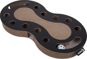 District 70 snake kattenspeelgoed van karton - zwart - 54 x 28 x 6 cm