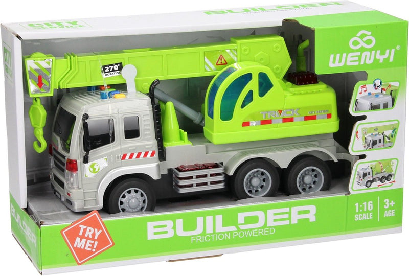 Afbeelding laden in galerijviewer, Lobbes speelgoed bv truck met haakarm met licht en geluid
