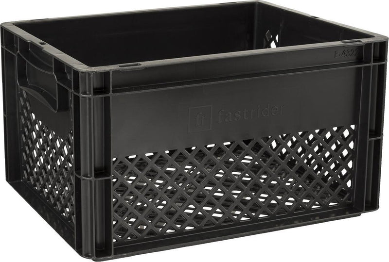 Afbeelding laden in galerijviewer, Fastrider fietskrat medium zwart recyclaat
