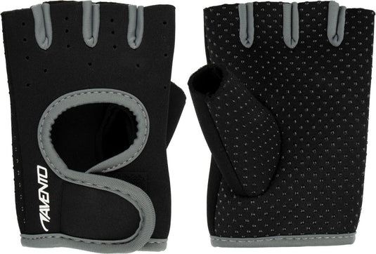 Avento fitness handschoenen - neopreen - zwart grijs - maat s m