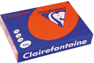 Clairefontaine trophée intens, gekleurd papier, a4, 80 g, 500 vel, kardinaal rood