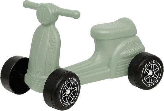 Plasto scooter zandkleur - baby walker - stille wielen - loopauto - zithoogte 22 cm - special edition zachte neutrale kleuren - gemaakt in finland - vanaf 1 jaar