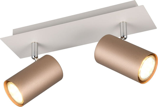 Trio marley - spot - mokka - excl. 2x gu10 4,9 w -