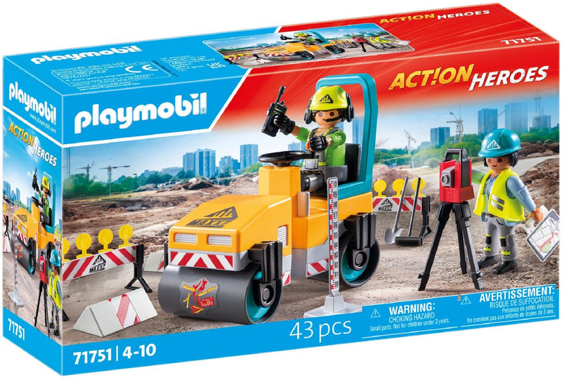 Afbeelding laden in galerijviewer, Playmobil action heroes wegenbouw - 71751
