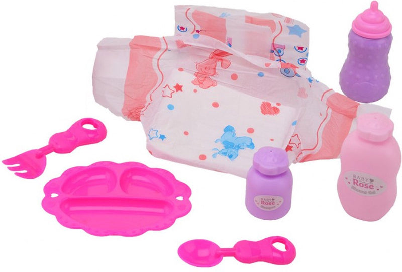 Afbeelding laden in galerijviewer, Johntoy john toy baby rose verzorgset in tasje
