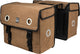 Willex dubbele fietstas - canvas - reflectie - 30 liter - universele bevestiging -bruin