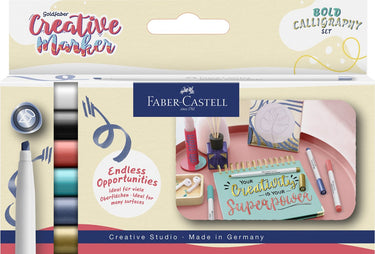 Faber-castell - marker - creatief goldfaber - beitelpunt c - set soft lettering - fc-160906