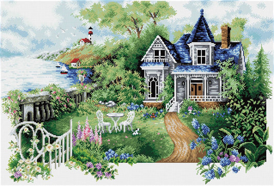 Diamond dotz® diamond dotz diamond painting summer hideaway groot landschap.
