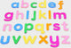 Tickit - transparante gekleurde letters (26 stuks)
