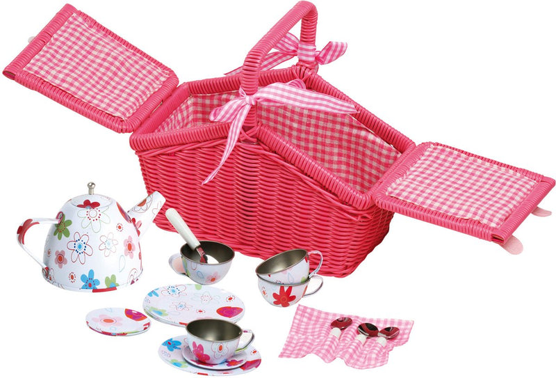 Afbeelding laden in galerijviewer, Small foot - picknickmand met servies
