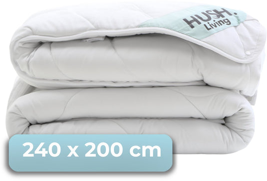 Hush. living hush living - synthetisch dekbed - 4 seizoenen - 240x200 cm - 200 gsm + 300 gsm hoogwaardige polyestervezel - met bevestigingslusjes - zacht en licht