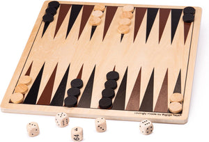 Bigjigs backgammon houten bordspel