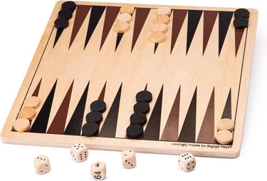 Bigjigs backgammon houten bordspel