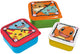 Stor pokémon 3-in-1 snackdoosjes - 3 formaten - vierkant - sluit goed af - lunchboxen voor kinderen - los deksel - geschikt voor koekjes, fruit en snacks - blauw geel groen