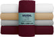 Hush. living hush living - hoeslaken 160x200+30cm - 100% katoen, 144tc, soepel en ademend - elastiek rondom - bordeaux