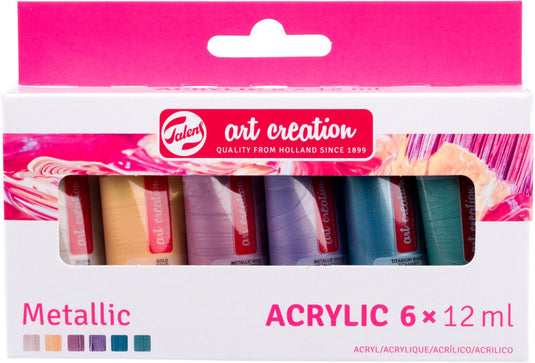 Talens art creation acrylverf set metallic | 6 x 12 ml