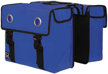 Willex dubbele fietstas - bisonyl - blauw - 52l - universele bevestiging