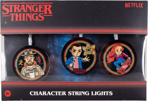 Mad monkey stranger things - lichtsnoer - met personages - 9 lampjes - 3,15 meter lang - usb-c