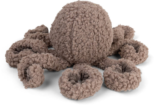 District 70 squid – zacht hondenspeelgoed met pieper in octopusvorm - taupe - 13 x 20 cm